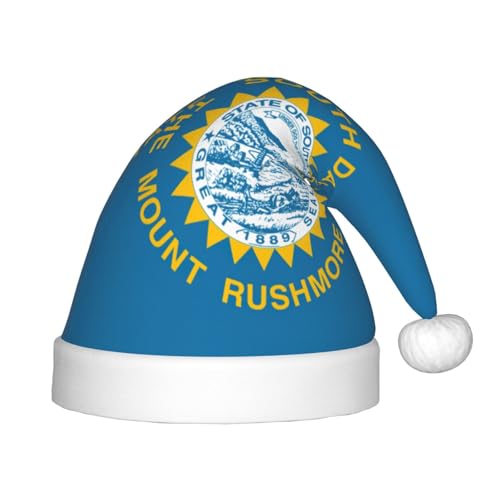 Longzehao South Dakota Flagge Druck Weihnachtsmützen für Kinder mit Plüschfell, Weihnachtsmützen für Neujahrsparty-Artikel Longzehao South Dakota Flagge Druck Weihnachtsmützen für Kinder mit Plüschfell, Weihnachtsmützen für Neujahrsparty-Artikel von Longzehao