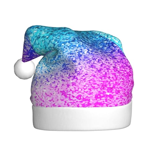 Longzehao Weihnachtsmütze für Erwachsene, Plüsch, dekorativ, Glitzer-Pailletten, Punktdruck, Uni, Weihnachtsmannmütze für Weihnachtszubehör Longzehao Weihnachtsmütze für Erwachsene, Plüsch, dekorativ, Glitzer-Pailletten, Punktdruck, Uni, Weihnachtsmannmütze für Weihnachtszubehör von Longzehao