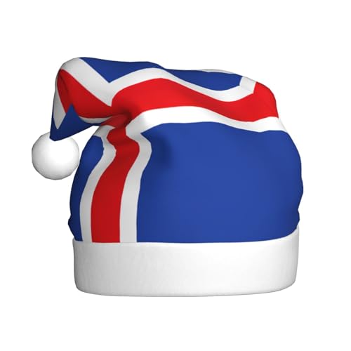 Longzehao Weihnachtsmütze für Erwachsene, Plüsch, dekorative Flagge von Island, Uni, Weihnachtsmannmütze für Weihnachtszubehör Longzehao Weihnachtsmütze für Erwachsene, Plüsch, dekorative Flagge von Island, Uni, Weihnachtsmannmütze für Weihnachtszubehör von Longzehao