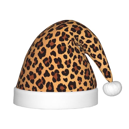 Longzehao Weihnachtsmützen mit Leopardenmuster für Kinder mit Plüschfell, Weihnachtsmützen für Silvester, Partyzubehör Longzehao Weihnachtsmützen mit Leopardenmuster für Kinder mit Plüschfell, Weihnachtsmützen für Silvester, Partyzubehör von Longzehao