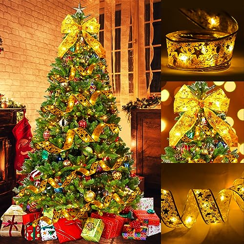 Longzhuo Christmas Fairy Lights Indoor Outdoor, 32FT 100LED Christmas Decorations Battery Fairy Lights Ribbon String Lights Curtain Lights Christmas Tree Lights for Christmas Decorations Xmas Decor Longzhuo Christmas Fairy Lights Indoor Outdoor, 32FT 100LED Christmas Decorations Battery Fairy Lights Ribbon String Lights Curtain Lights Christmas Tree Lights for Christmas Decorations Xmas Decor von Longzhuo