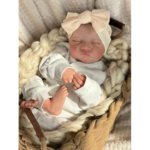 Lonian Reborn schlafende Puppen 19 Zoll realistische Neugeborene weiche Silikonpuppe mit Kleidung und Spielzeug Zubehör von Lonian