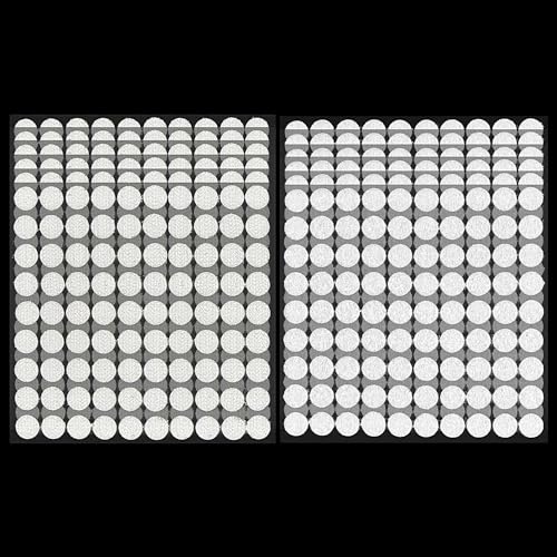 Klettpunkte Selbstklebend, 1080 Stück, 540 Paare Klettpunkte, 10mm, Selbstklebend, Klettverschluss Selbstklebend, ür Handwerk auf Papier, Kunststoff, Glas, Leder, Metall. (Weiß) von Lonimia