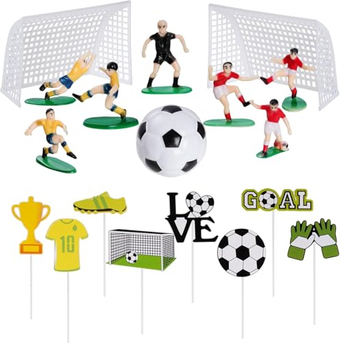 Tortendeko Fussball Geburtstag Kinder, 22 Stück Tortendeko Fussball, Jungen Männer Fussballsore, Fußball Tortendeko für Junge Geburtstag Party Tortendeko Fussball Geburtstag Kinder, 22 Stück Tortendeko Fussball, Jungen Männer Fussballsore, Fußball Tortendeko für Junge Geburtstag Party von Lonimia
