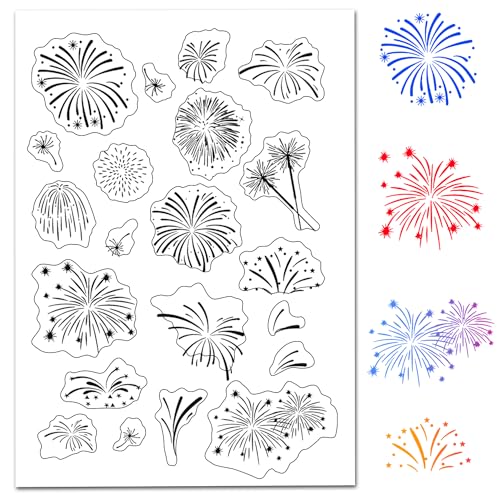 Weihnachts-Feuerwerk, klarer Silikonstempel Weihnachtsgrüße, Silikonstempel, Blumen Clearstamp für DIY Kartengestaltung, durchsichtig, Scrapbooking. von Lonimia