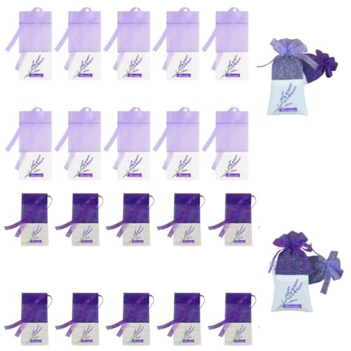 20 Stück leere Lavendelbeutel, leer, Lavendelbeutel, Lavendel, kleine Organzabeutel, Lavendelbeutel, Lavendelbeutel für Schränke, Gazebeutel, Lavendelbeutel, leere Beutel zum Befüllen von Lonnalee