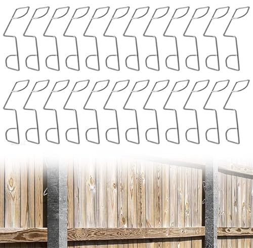 Lonvgrt 25/50 Stück Zaunklammern Für Paneele, Zaunpaneelkeile Aus Edelstahl, Zaunklapperstopper, Zaunpaneelklammern Gegen Klappern, Für 6/12 Zäune, Gartenwindschutz(25pcs) von Lonvgrt