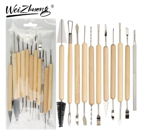 Lonwiner 11 Stück Modellierwerkzeug Ton Set, Polymer Clay Set Silver Clay Modellierwerkzeug Selbsttrocknender Ton Töpferset für Zuhause Prägestift Lonwiner 11 Stück Modellierwerkzeug Ton Set, Polymer Clay Set Silver Clay Modellierwerkzeug Selbsttrocknender Ton Töpferset für Zuhause Prägestift von Lonwiner