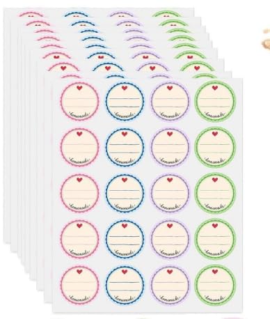 Lonwiner 200 Stück Marmeladen Etiketten Selbstklebend, Aufkleber Marmeladengläser für Organisation Ablösbare Etiketten für Geschenke Lonwiner 200 Stück Marmeladen Etiketten Selbstklebend, Aufkleber Marmeladengläser für Organisation Ablösbare Etiketten für Geschenke von Lonwiner