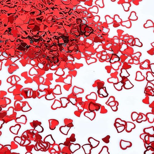 Lonwiner 50 Gramm Herz Konfetti Hochzeit, Für Verschiedene Anlässe Geeignet Wurfkonfetti für Hochzeiten Liebesherzen für Feiern, Rot Lonwiner 50 Gramm Herz Konfetti Hochzeit, Für Verschiedene Anlässe Geeignet Wurfkonfetti für Hochzeiten Liebesherzen für Feiern, Rot von Lonwiner