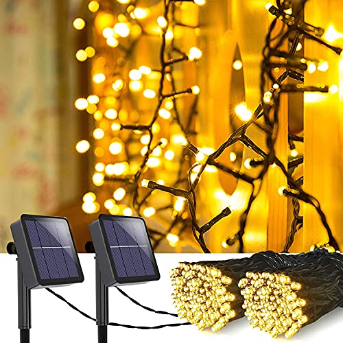 Solar Lichterkette Außen, 2 Stück 150Leds 15M Gartenleuchte Warmweiß Solarbetriebene Dekoration, Wasserdicht Aussen Deko für Garten Balkon Terrasse Hochzeiten Partys Weihnachten Solar Lichterkette Außen, 2 Stück 150Leds 15M Gartenleuchte Warmweiß Solarbetriebene Dekoration, Wasserdicht Aussen Deko für Garten Balkon Terrasse Hochzeiten Partys Weihnachten von LooHome