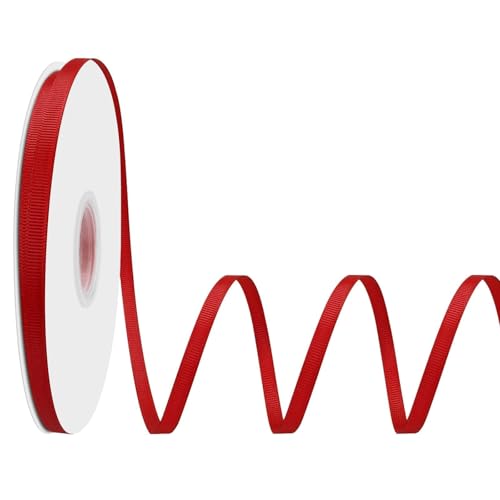 LoomJoyz Ripsband Rot 6mm×45 Meter Bänder Satinband Geschenkband für Geschenkverpackung Nähen von Haarbogen Blume Bouquet Handwerk Hochzeiten Blumenarrangements LoomJoyz Ripsband Rot 6mm×45 Meter Bänder Satinband Geschenkband für Geschenkverpackung Nähen von Haarbogen Blume Bouquet Handwerk Hochzeiten Blumenarrangements von LoomJoyz