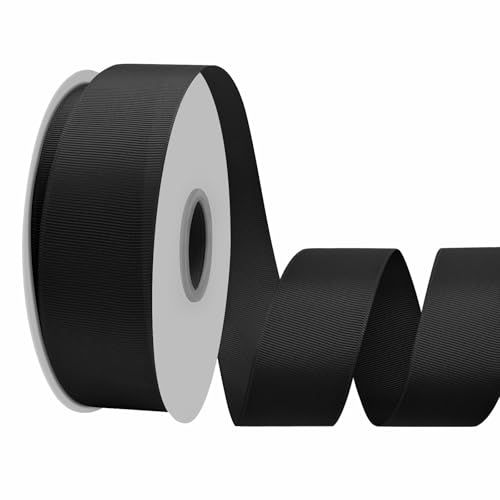 LoomJoyz Doppelseiten Schwarz Ripsband 40mm×45 Meter Bänder Satinband Geschenkband für Geschenkverpackung Dekobänder für Nähen von Haarbogen Blume Bouquet Handwerk Hochzeiten Blumenarrangements LoomJoyz Doppelseiten Schwarz Ripsband 40mm×45 Meter Bänder Satinband Geschenkband für Geschenkverpackung Dekobänder für Nähen von Haarbogen Blume Bouquet Handwerk Hochzeiten Blumenarrangements von LoomJoyz