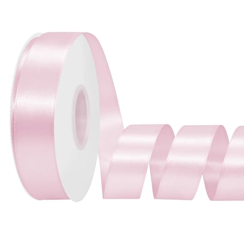 LoomJoyz Doppelseitige 25mm Hellrosa Satinband 45 Meter Satinband Ideal für Geschenkverpackung Blumenstrauß Handwerk Hochzeiten Blumenarrangements Bögen LoomJoyz Doppelseitige 25mm Hellrosa Satinband 45 Meter Satinband Ideal für Geschenkverpackung Blumenstrauß Handwerk Hochzeiten Blumenarrangements Bögen von LoomJoyz