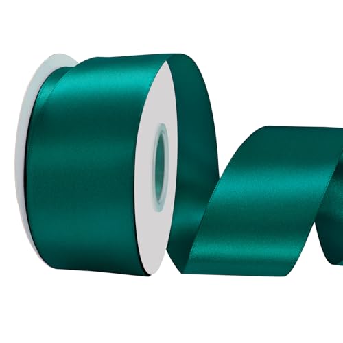 LoomJoyz Doppelseitige 50mm Teal Satinband 45 Meter Satinband Ideal für Geschenkverpackung Blumenstrauß Handwerk Hochzeiten Blumenarrangements für Bögen LoomJoyz Doppelseitige 50mm Teal Satinband 45 Meter Satinband Ideal für Geschenkverpackung Blumenstrauß Handwerk Hochzeiten Blumenarrangements für Bögen von LoomJoyz