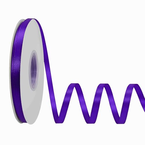 LoomJoyz Doppelseitige 6mm Lila Satinband 45 Meter Satinband Ideal für Geschenkverpackung Blumenstrauß Handwerk Hochzeiten Blumenarrangements Bögen LoomJoyz Doppelseitige 6mm Lila Satinband 45 Meter Satinband Ideal für Geschenkverpackung Blumenstrauß Handwerk Hochzeiten Blumenarrangements Bögen von LoomJoyz