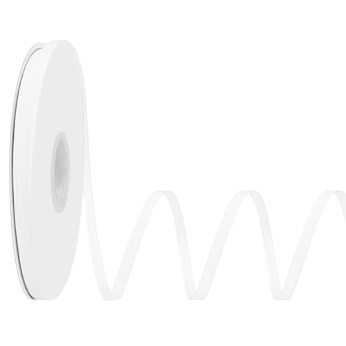 LoomJoyz Doppelseitiges weißes Ripsband für Geschenkverpackungen, 6 mm × 45 m, ideal zum Nähen von Haarschleifen, Blumensträußen, Basteln, Hochzeiten, Blumenarrangements LoomJoyz Doppelseitiges weißes Ripsband für Geschenkverpackungen, 6 mm × 45 m, ideal zum Nähen von Haarschleifen, Blumensträußen, Basteln, Hochzeiten, Blumenarrangements von LoomJoyz