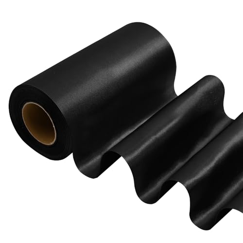 LoomJoyz Schwarzes Satinband, 150 mm breit, Seidenband, 23 m dick, zum Schneiden von Feierlichkeiten, Schärpen, Hochzeitsdekoration, Geburtstag, Party, Schleifen, Geschenkverpackungen, Handwerk LoomJoyz Schwarzes Satinband, 150 mm breit, Seidenband, 23 m dick, zum Schneiden von Feierlichkeiten, Schärpen, Hochzeitsdekoration, Geburtstag, Party, Schleifen, Geschenkverpackungen, Handwerk von LoomJoyz