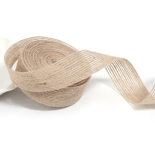 Loomesh Juteband zum Basteln, natürliche, rustikale Jute, hellbraun, für den Außenbereich, Zuhause, Baum, Girlande, Kranz, Hochzeit, Einmachglas, Dekoration, Geschenkverpackung, 2,5 cm, 9,1 m von Loomesh