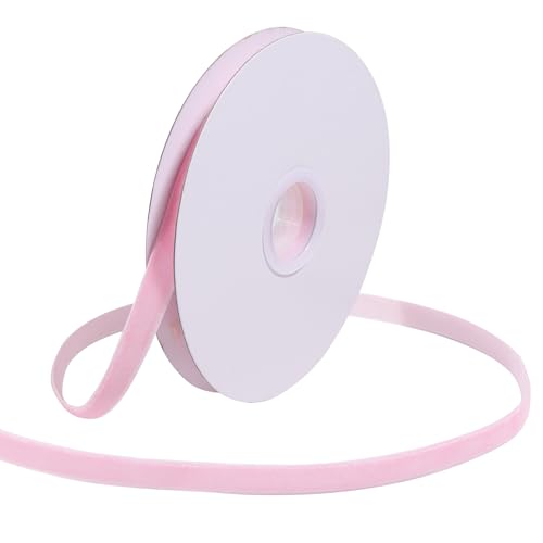 Loomesh Pinkes Samtband zum Verpacken von Geschenken, 0,95 cm, einseitig, dünner Stoff, Vintage-Samtband für Bastelarbeiten, Haare, Hochzeitskranz, Weihnachtsbaumschmuck, 9,1 m Loomesh Pinkes Samtband zum Verpacken von Geschenken, 0,95 cm, einseitig, dünner Stoff, Vintage-Samtband für Bastelarbeiten, Haare, Hochzeitskranz, Weihnachtsbaumschmuck, 9,1 m von Loomesh