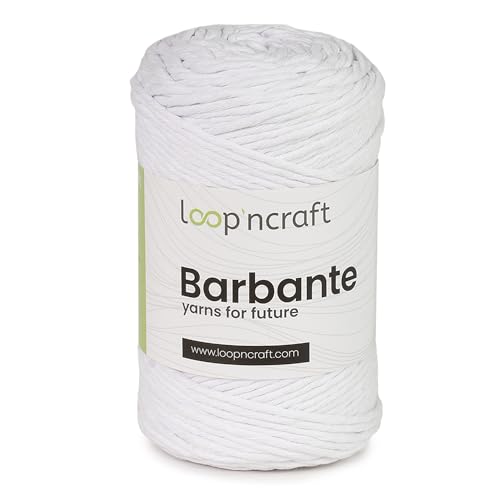 Loopncraft Makramee Garn Weiß, 2mm - 250m - 250g, Kettengarn, Barbante, Recycling Garn Loopncraft Makramee Garn Weiß, 2mm - 250m - 250g, Kettengarn, Barbante, Recycling Garn von LoopnCraft