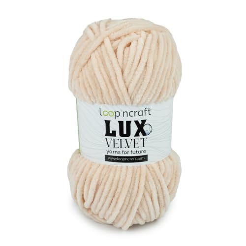 Chenille Wolle, Hautfarbe, Loopncraft, 100g, Lux Velvet, Super Weiches Samtgarn Chenille Wolle, Hautfarbe, Loopncraft, 100g, Lux Velvet, Super Weiches Samtgarn von Loopncraft