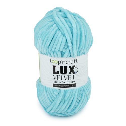 Loopncraft Chenille Wolle, Baby Blau, 100g, Lux Velvet, Super Weiches Samtgarn Loopncraft Chenille Wolle, Baby Blau, 100g, Lux Velvet, Super Weiches Samtgarn von Loopncraft