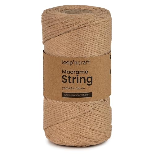 Loopncraft Macrame String Beige 2mm - 250g Loopncraft Macrame String Beige 2mm - 250g von Loopncraft