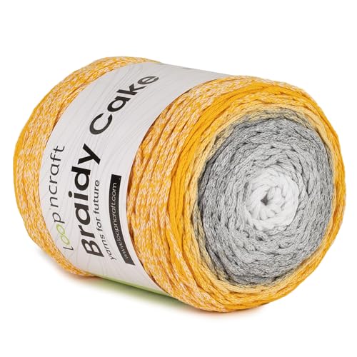Loopncraft Makramee Cake Garn, Citringelb, 250m - 250g Farbverlaufsgarn, Recycling Garn Loopncraft Makramee Cake Garn, Citringelb, 250m - 250g Farbverlaufsgarn, Recycling Garn von Loopncraft