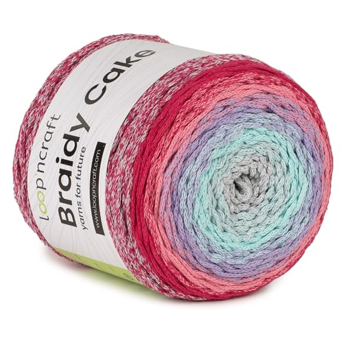 Loopncraft Makramee Cake Garn, Schneekönigin, 250m - 250g Farbverlaufsgarn, Recycling Garn Loopncraft Makramee Cake Garn, Schneekönigin, 250m - 250g Farbverlaufsgarn, Recycling Garn von Loopncraft