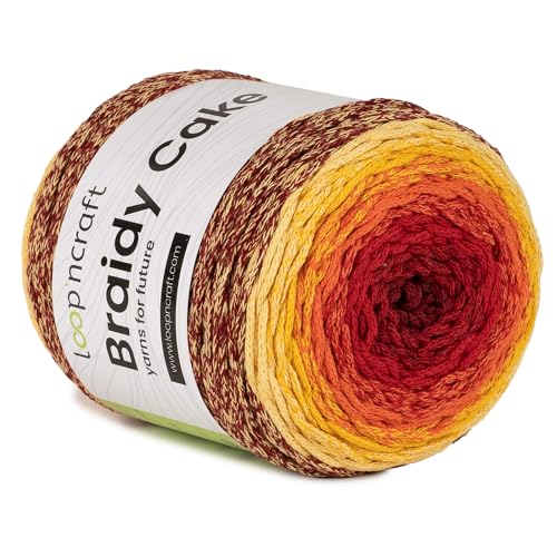 Loopncraft Makramee Cake Garn, Vulkan, 250m - 250g Farbverlaufsgarn, Recycling Garn Loopncraft Makramee Cake Garn, Vulkan, 250m - 250g Farbverlaufsgarn, Recycling Garn von Loopncraft
