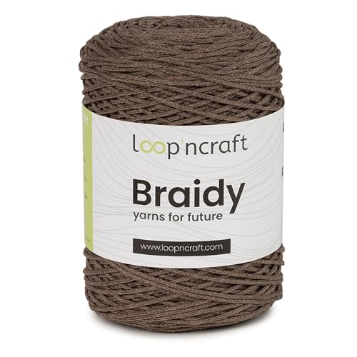 Loopncraft Makramee Garn Dunkel Beige, 2mm - 250m - 250g, Kettengarn, Braidy, Recycling Garn Loopncraft Makramee Garn Dunkel Beige, 2mm - 250m - 250g, Kettengarn, Braidy, Recycling Garn von Loopncraft