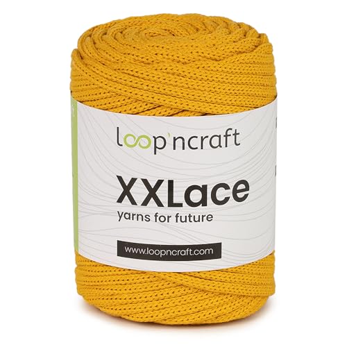 Loopncraft Makramee Garn Gelb, 4mm - 65m - 250g, Kettengarn, XXLace Garn, Recycling Garn Loopncraft Makramee Garn Gelb, 4mm - 65m - 250g, Kettengarn, XXLace Garn, Recycling Garn von Loopncraft