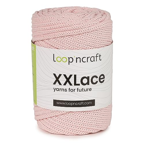 Loopncraft Makramee Garn Helles Rosa, 4mm - 65m - 250g, Kettengarn, XXLace Garn, Recycling Garn Loopncraft Makramee Garn Helles Rosa, 4mm - 65m - 250g, Kettengarn, XXLace Garn, Recycling Garn von Loopncraft