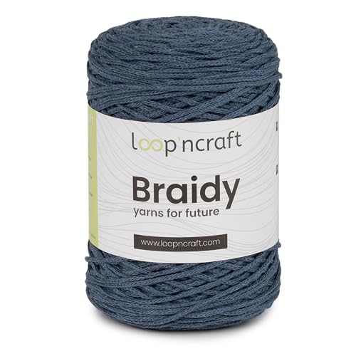 Loopncraft Makramee Garn Jeans Blau, 2mm - 250m - 250g, Kettengarn, Braidy, Recycling Garn Loopncraft Makramee Garn Jeans Blau, 2mm - 250m - 250g, Kettengarn, Braidy, Recycling Garn von Loopncraft