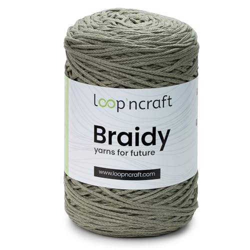 Loopncraft Makramee Garn Khaki, 2mm - 250m - 250g, Kettengarn, Braidy, Recycling Garn Loopncraft Makramee Garn Khaki, 2mm - 250m - 250g, Kettengarn, Braidy, Recycling Garn von Loopncraft