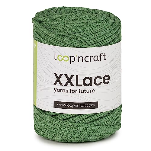 Loopncraft Makramee Garn Olivengrün, 4mm - 65m - 250g, Kettengarn, XXLace Garn, Recycling Garn Loopncraft Makramee Garn Olivengrün, 4mm - 65m - 250g, Kettengarn, XXLace Garn, Recycling Garn von Loopncraft