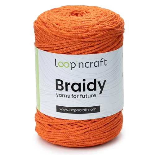 Loopncraft Makramee Garn Orange, 2mm - 250m - 250g, Kettengarn, Braidy, Recycling Garn Loopncraft Makramee Garn Orange, 2mm - 250m - 250g, Kettengarn, Braidy, Recycling Garn von Loopncraft