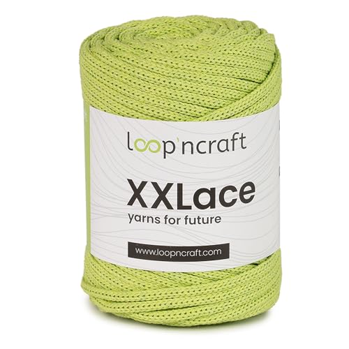 Loopncraft Makramee Garn Pistazien Grün, 4mm - 65m - 250g, Kettengarn, XXLace Garn, Recycling Garn Loopncraft Makramee Garn Pistazien Grün, 4mm - 65m - 250g, Kettengarn, XXLace Garn, Recycling Garn von Loopncraft