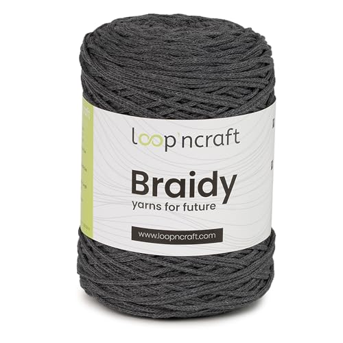 Loopncraft Makramee Garn Schiefergrau, 2mm - 250m - 250g, Kettengarn, Braidy, Recycling Garn Loopncraft Makramee Garn Schiefergrau, 2mm - 250m - 250g, Kettengarn, Braidy, Recycling Garn von Loopncraft