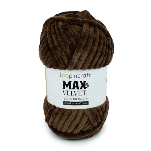 Loopncraft Max Velvet Braun, Chenille Wolle, Chenille-Garn, Strickgarn, Babywolle, Strickwolle Loopncraft Max Velvet Braun, Chenille Wolle, Chenille-Garn, Strickgarn, Babywolle, Strickwolle von Loopncraft