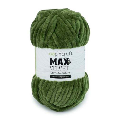 Loopncraft Max Velvet Olivengrün, Chenille Wolle, Chenille-Garn, Strickgarn, Babywolle, Strickwolle Loopncraft Max Velvet Olivengrün, Chenille Wolle, Chenille-Garn, Strickgarn, Babywolle, Strickwolle von Loopncraft