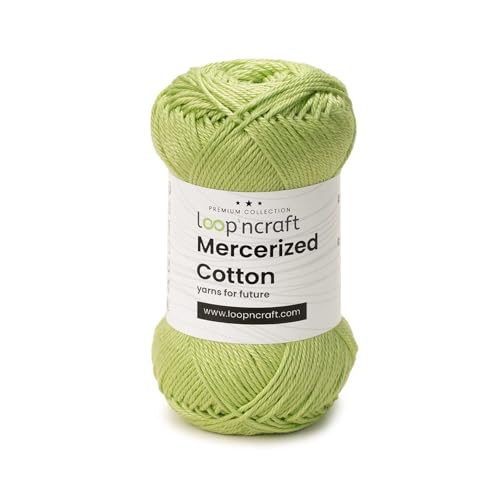 Loopncraft Mercerized Cotton, Limette, 50g, Amigurumi Garn, Premium, 100% merzerisierte, gekämmte und gasierte Baumwolle Loopncraft Mercerized Cotton, Limette, 50g, Amigurumi Garn, Premium, 100% merzerisierte, gekämmte und gasierte Baumwolle von Loopncraft