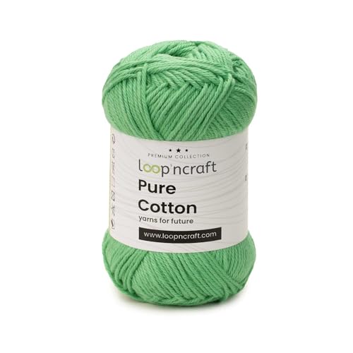 Loopncraft Pure Cotton, Meeresgrün, 50g, Amigurumi Garn, Premium gekämmter Baumwolle Loopncraft Pure Cotton, Meeresgrün, 50g, Amigurumi Garn, Premium gekämmter Baumwolle von Loopncraft