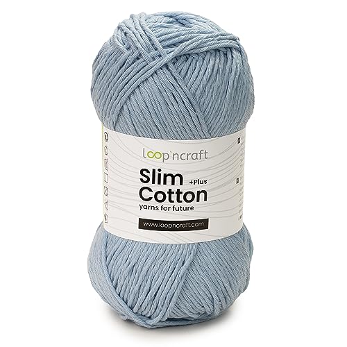 Loopncraft Slim Cotton Plus, Babyblau, 100g, Amigurumi Baumwolle Garn, Recycling Garn Loopncraft Slim Cotton Plus, Babyblau, 100g, Amigurumi Baumwolle Garn, Recycling Garn von Loopncraft