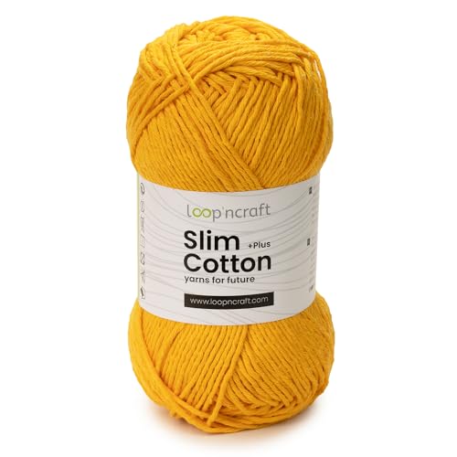 Loopncraft Slim Cotton Plus, Gelb, 100g, Amigurumi Baumwolle Garn, Recycling Garn Loopncraft Slim Cotton Plus, Gelb, 100g, Amigurumi Baumwolle Garn, Recycling Garn von Loopncraft