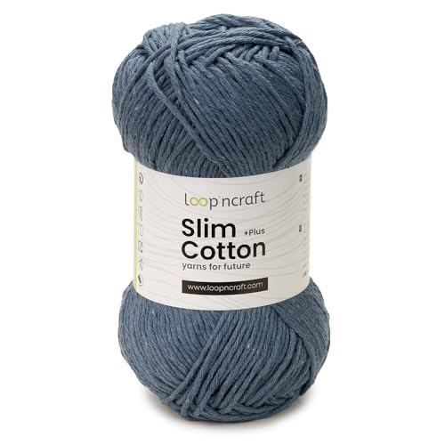 Loopncraft Slim Cotton Plus, Jeans Blau, 100g, Amigurumi Baumwolle Garn, Recycling Garn Loopncraft Slim Cotton Plus, Jeans Blau, 100g, Amigurumi Baumwolle Garn, Recycling Garn von Loopncraft