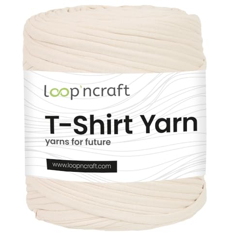 Loopncraft Textilgarn, Cream, 750g, T-Shirt Yarn, Recyling Garn Loopncraft Textilgarn, Cream, 750g, T-Shirt Yarn, Recyling Garn von Loopncraft