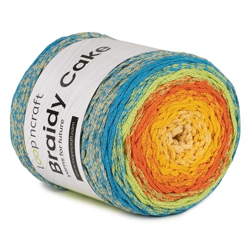 Makramee Cake Garn, Sommer-Garten, Loopncraft, 250m - 250g Farbverlaufsgarn, Recycling Garn Makramee Cake Garn, Sommer-Garten, Loopncraft, 250m - 250g Farbverlaufsgarn, Recycling Garn von Loopncraft
