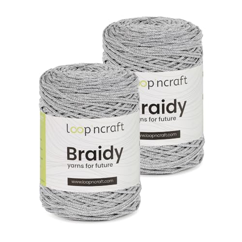 Makramee Garn 2er-Set Steingrau, Loopncraft, 2 X 2mm - 250m - 250g, Kettengarn, Braidy Garn, Recycling Garn Makramee Garn 2er-Set Steingrau, Loopncraft, 2 X 2mm - 250m - 250g, Kettengarn, Braidy Garn, Recycling Garn von Loopncraft